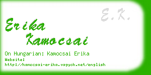 erika kamocsai business card